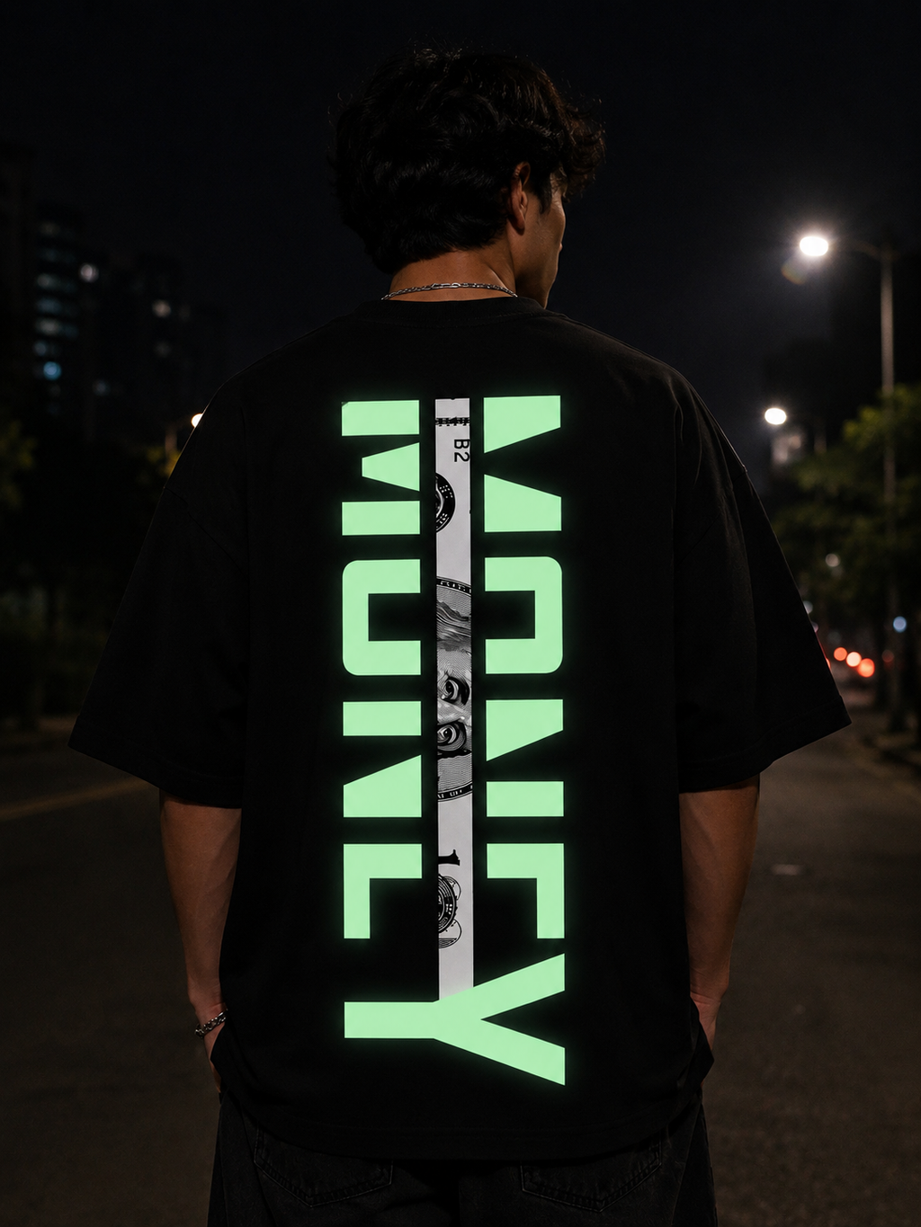 MONEY Reflecive Oversized T-shirt