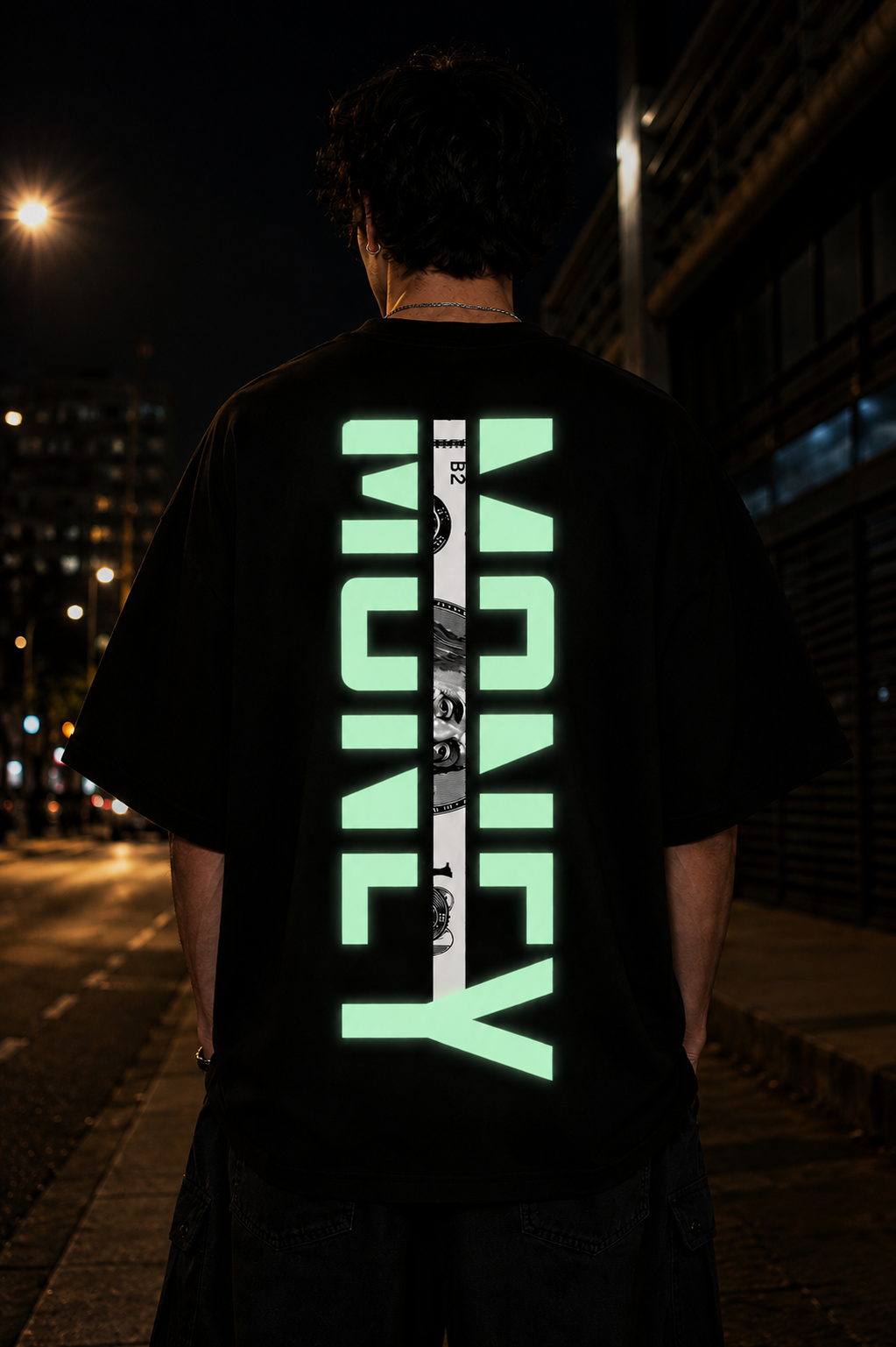 MONEY Reflecive Oversized T-shirt