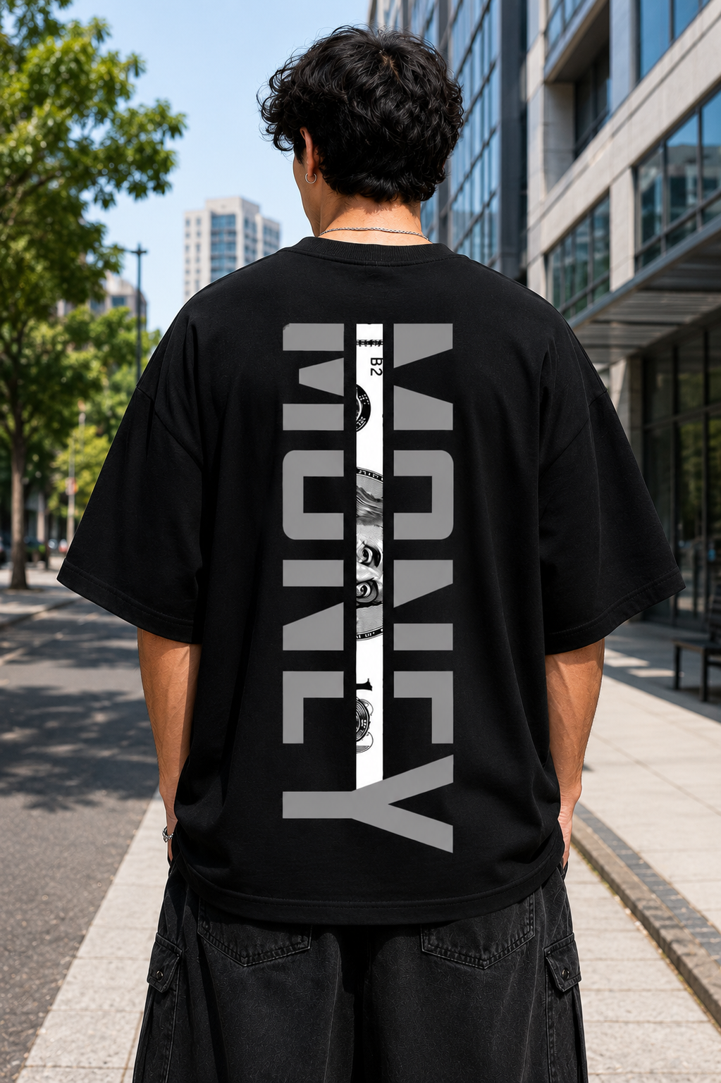 MONEY Reflecive Oversized T-shirt